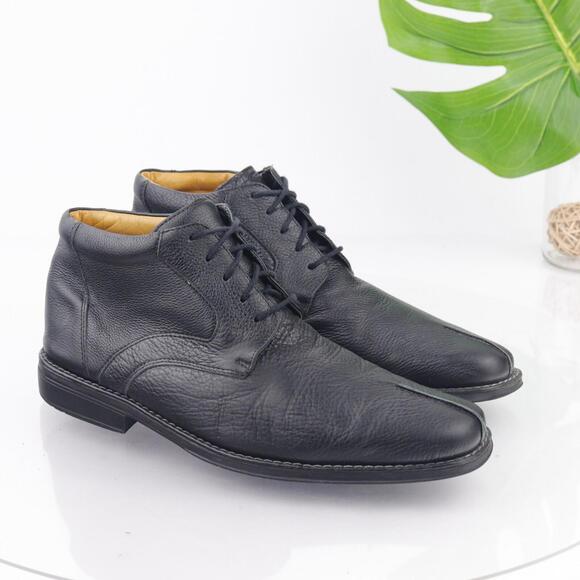 Sandro Moscoloni Mens Chukka Boots Size 11 D Black Leather Lace Up Dress Shoes main image 4